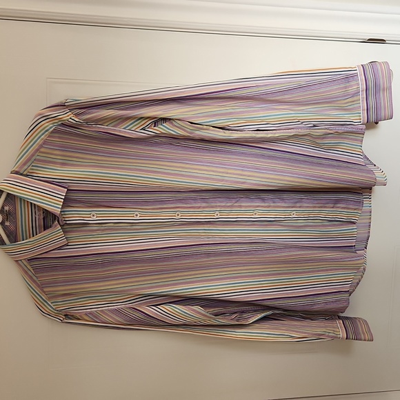 Bugatchi Uomo colourful striped shirt, size medium - Picture 2 of 9